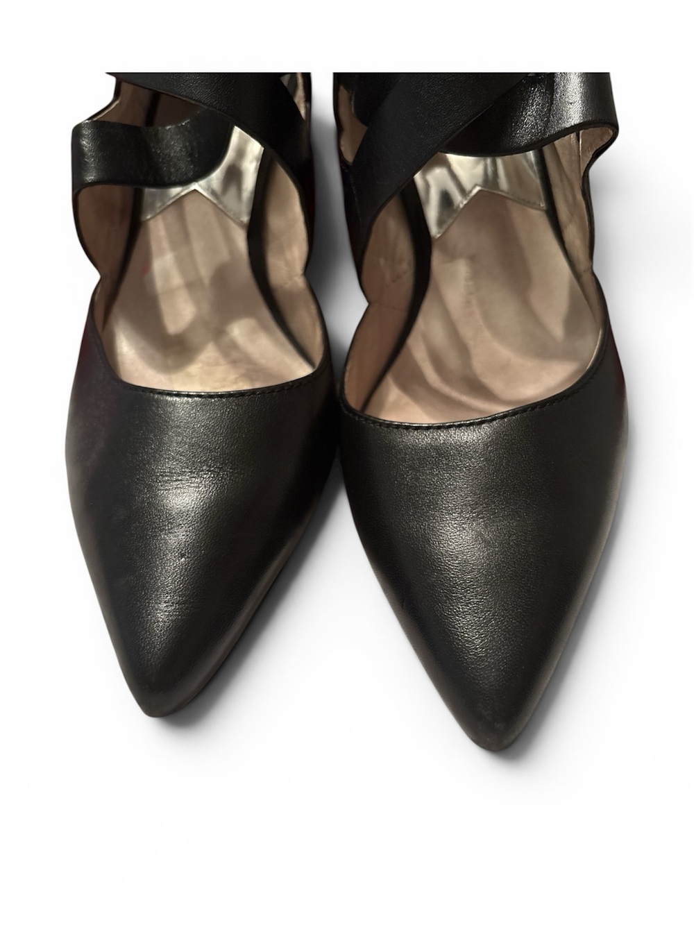 MICHAEL Michael Kors Black Pointed-Toe Strappy Heels with Double Buckle & Zipper - Picture 8 of 8